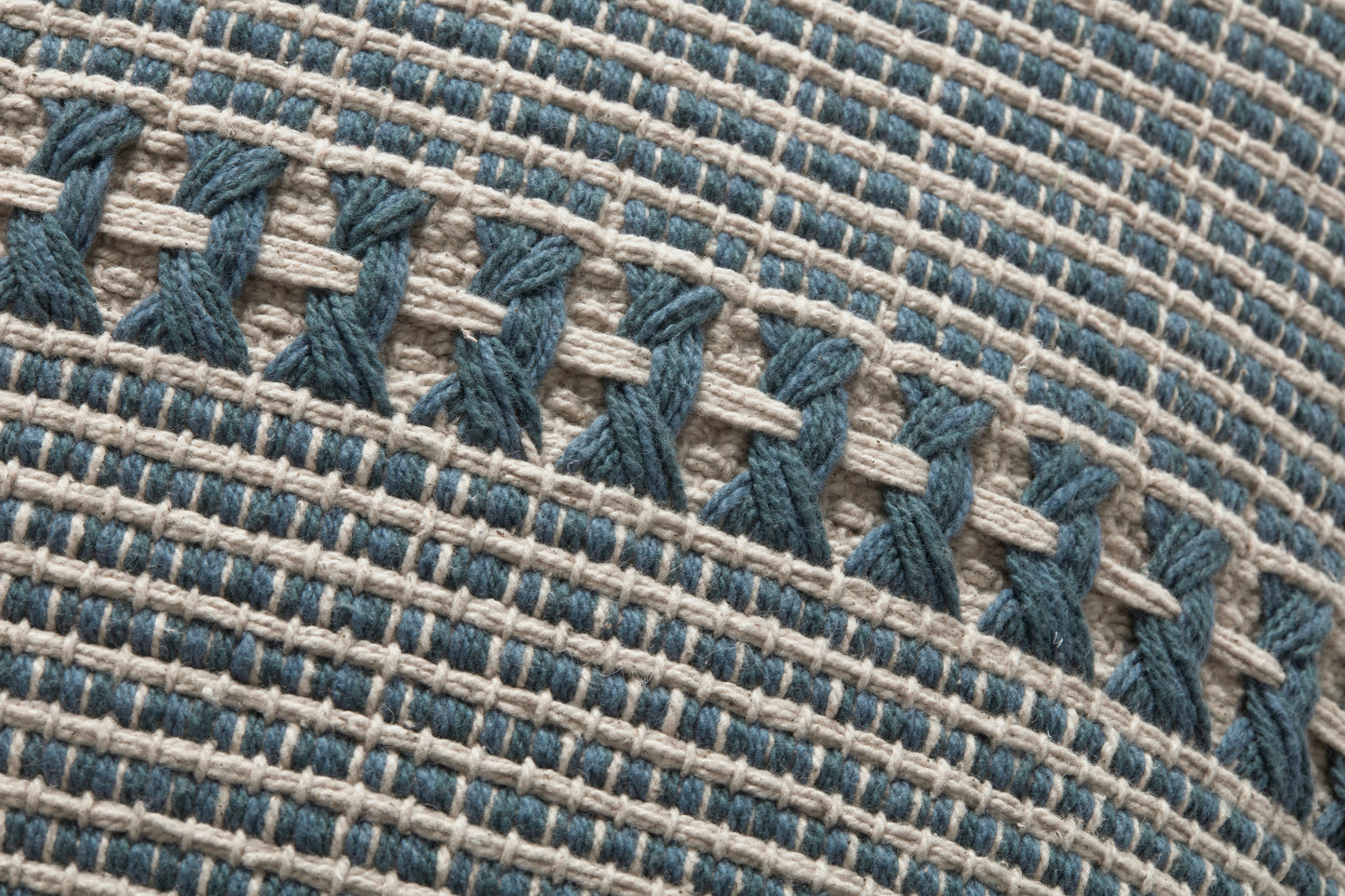 Funda Cojín tejido azul 55x55 Baraya