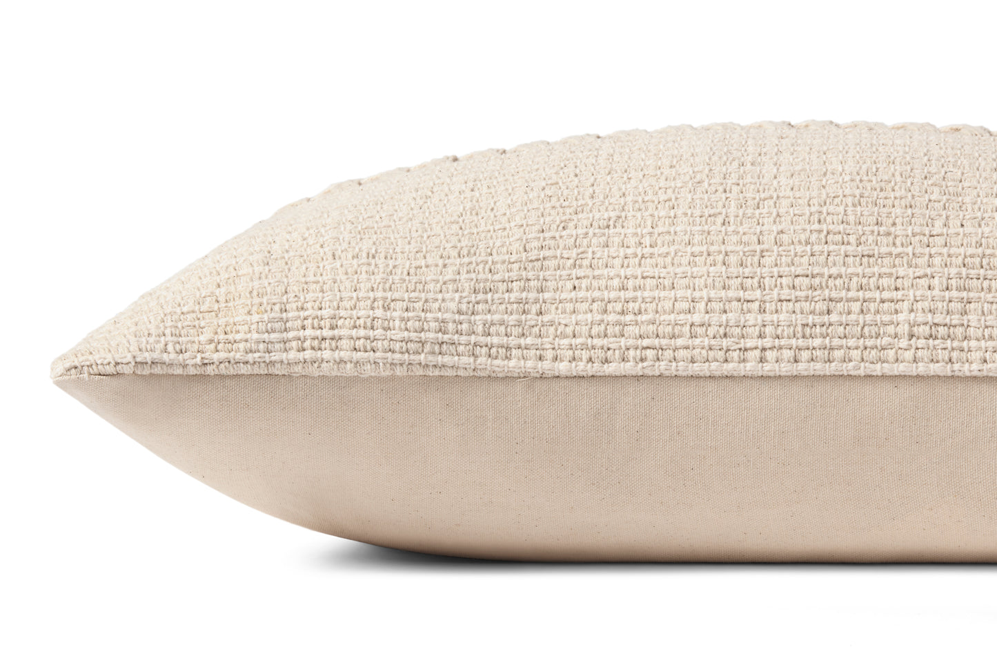 Funda Cojín largo tejido marfil 70x30 Chita