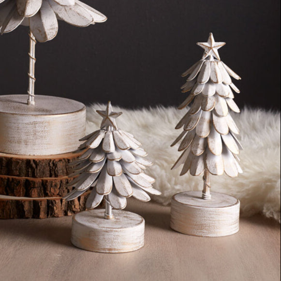 Árbol metálico rústico de navidad
