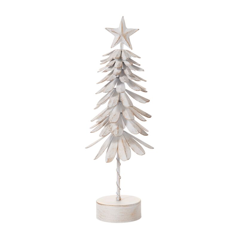 Árbol metálico rústico de navidad