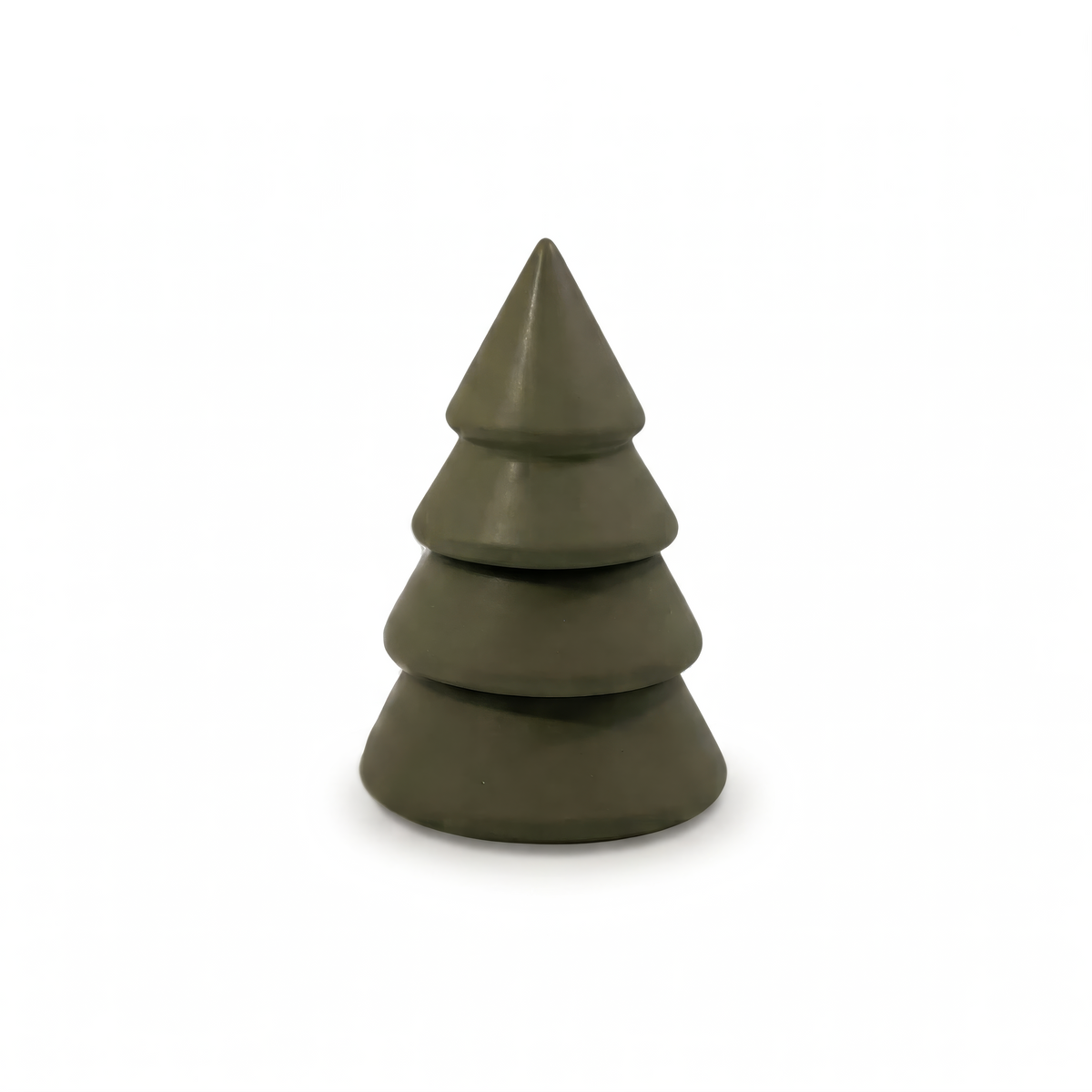 Vela arbolito apilable verde mate
