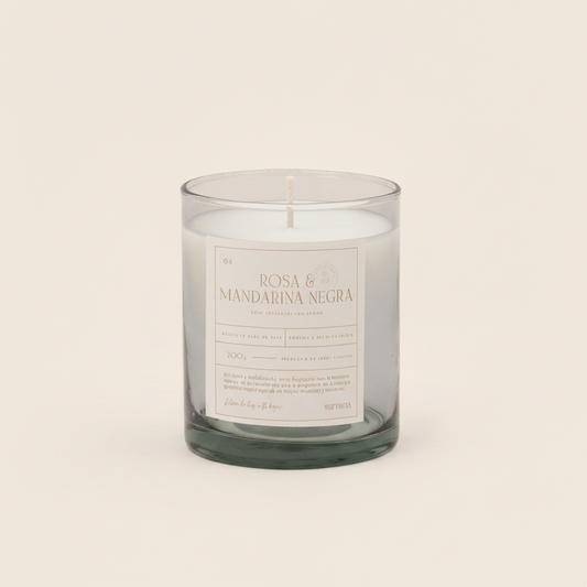 Vela Vidrio edición navidad: Rosa & Mandarina Negra
