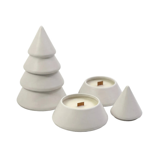 Vela arbolito apilable blanco mate