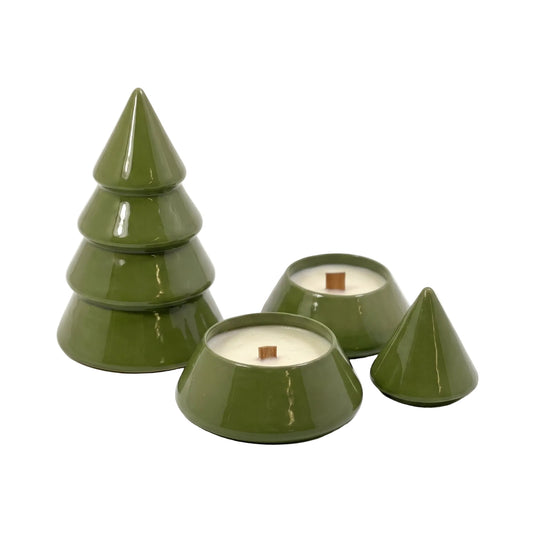 Vela arbolito apilable verde brillante