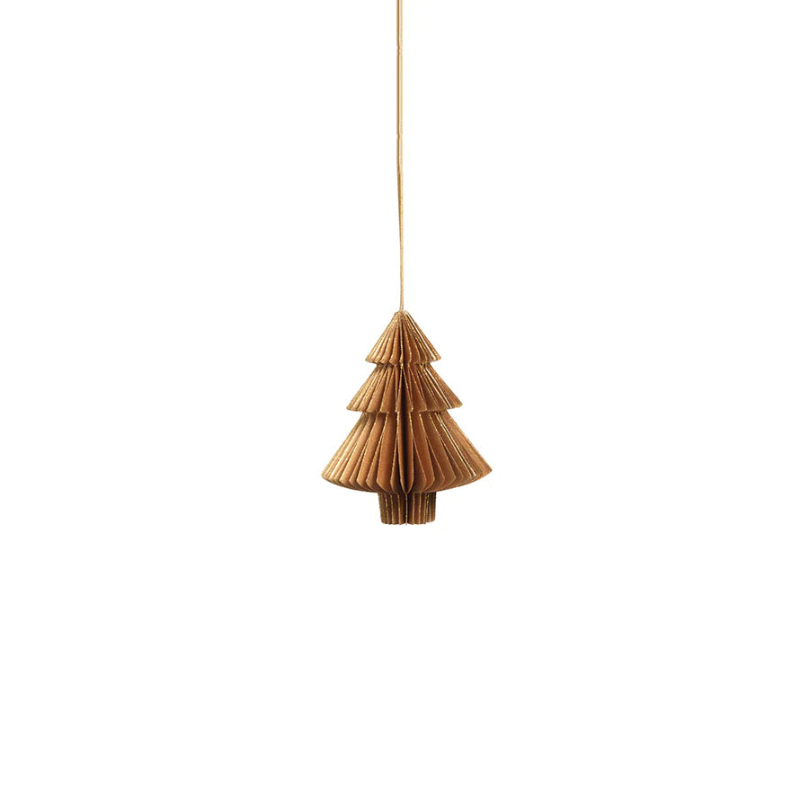 Adorno colgante Árbol dorado en papel dorado