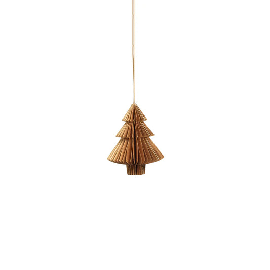 Adorno colgante Árbol dorado en papel dorado