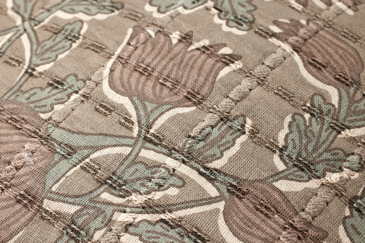 Flores Canela Taupe Rosa 45x45 con relleno