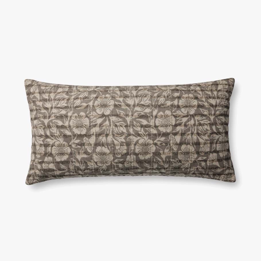 Cojín Flores Chocolate 70x30 con relleno