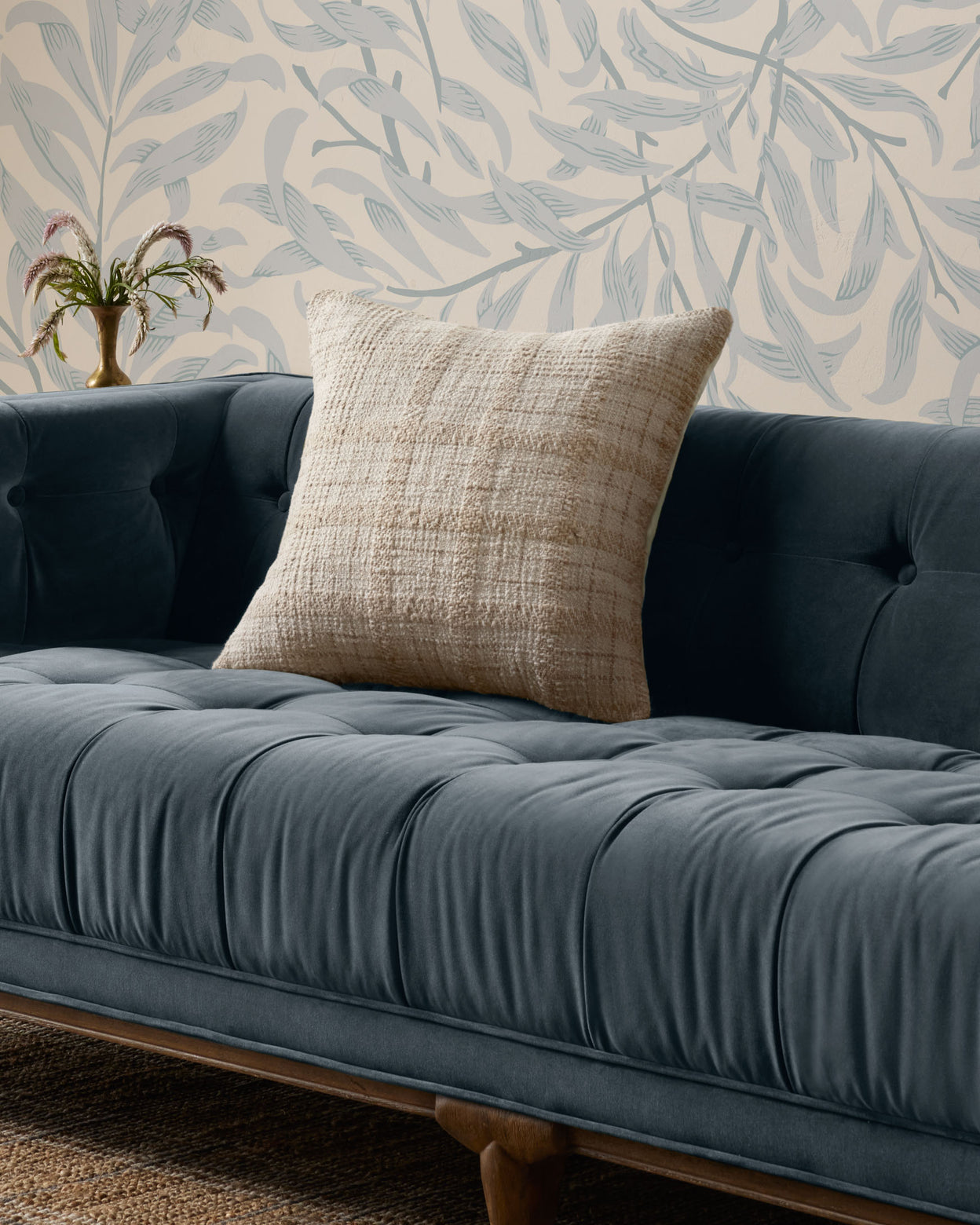 Cojín Cuadros Paca Marfil 45x45 con relleno