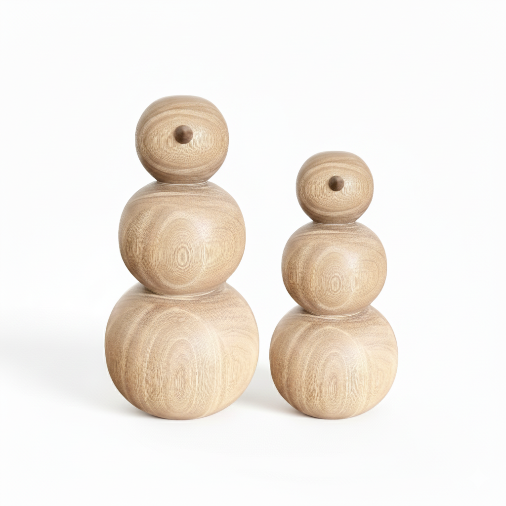 Set de muñecos de nieve en madera de flormorado