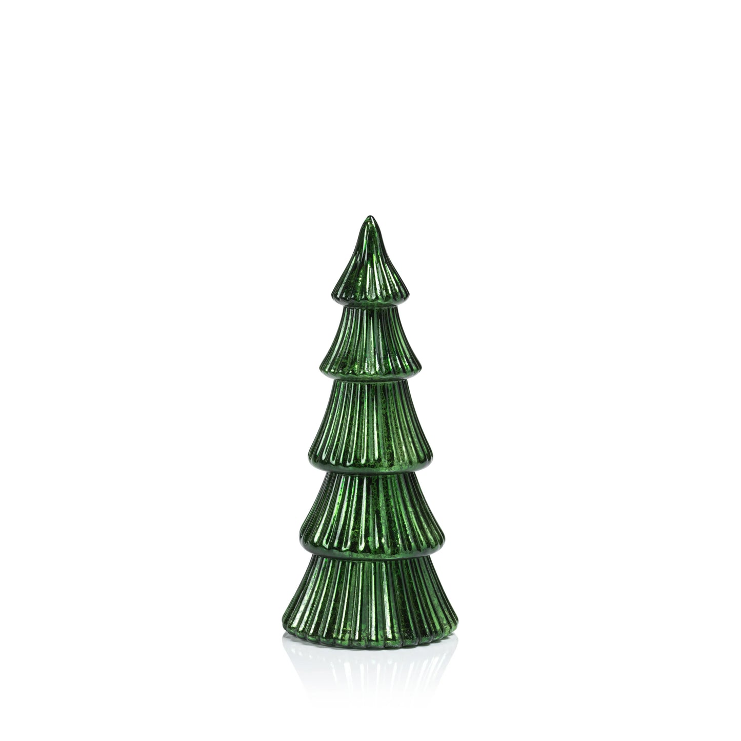 Árbol decorativo de vidrio verde con luz LED