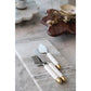 Set 3 cuchillos de queso marfil y bronce