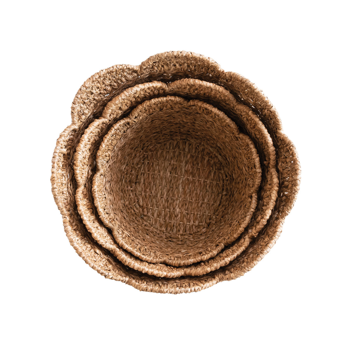 Canasto de ratán trenzado grande (46 cm)