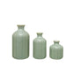 Set 3 floreros grises en relieve