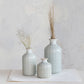 Set 3 floreros grises en relieve