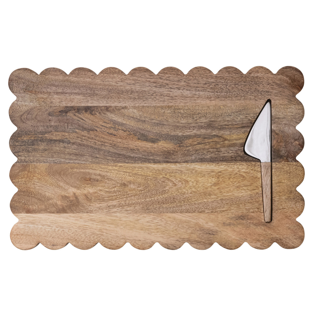 Tabla de servir de mango con cuchillo