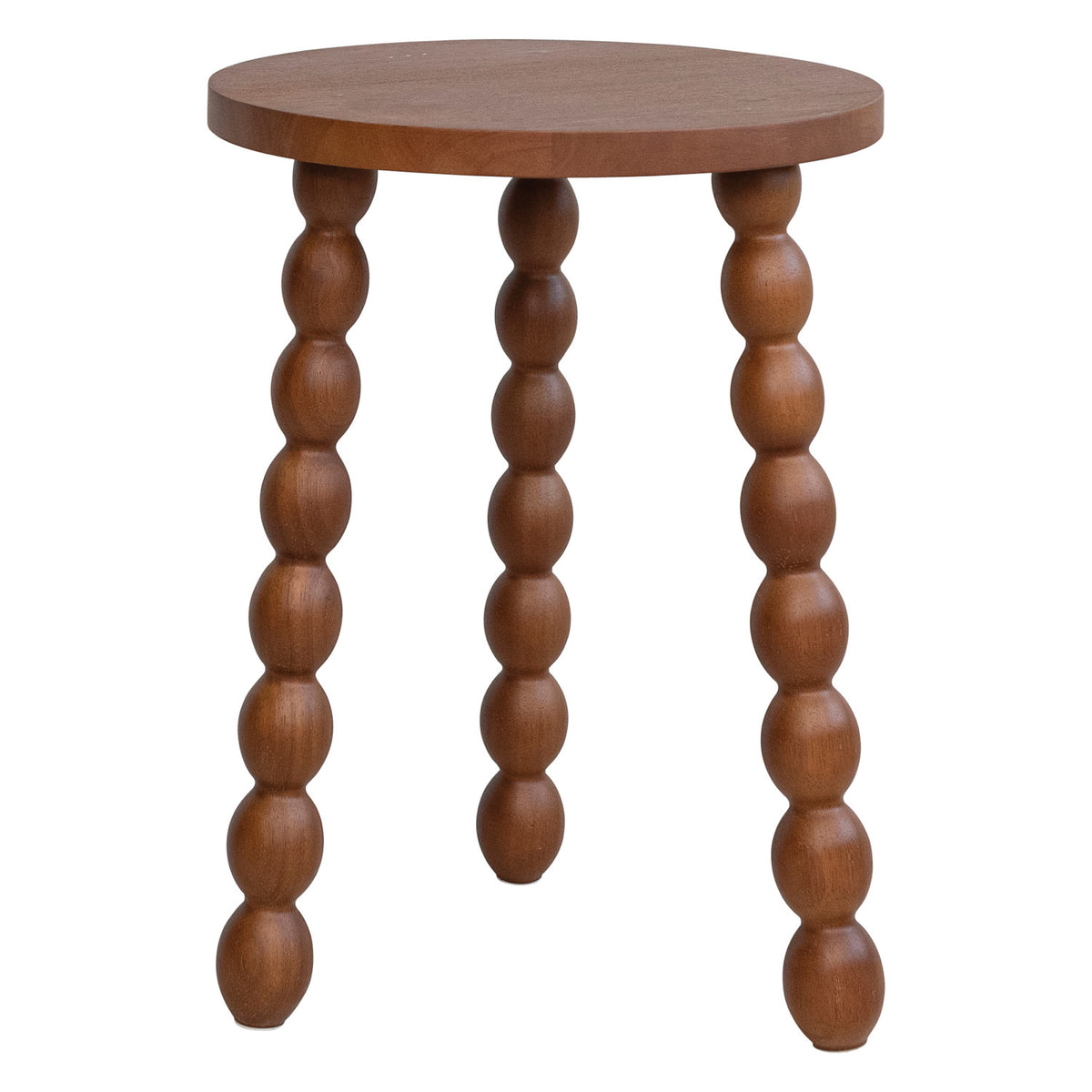 Mesa auxiliar de madera acabado nogal