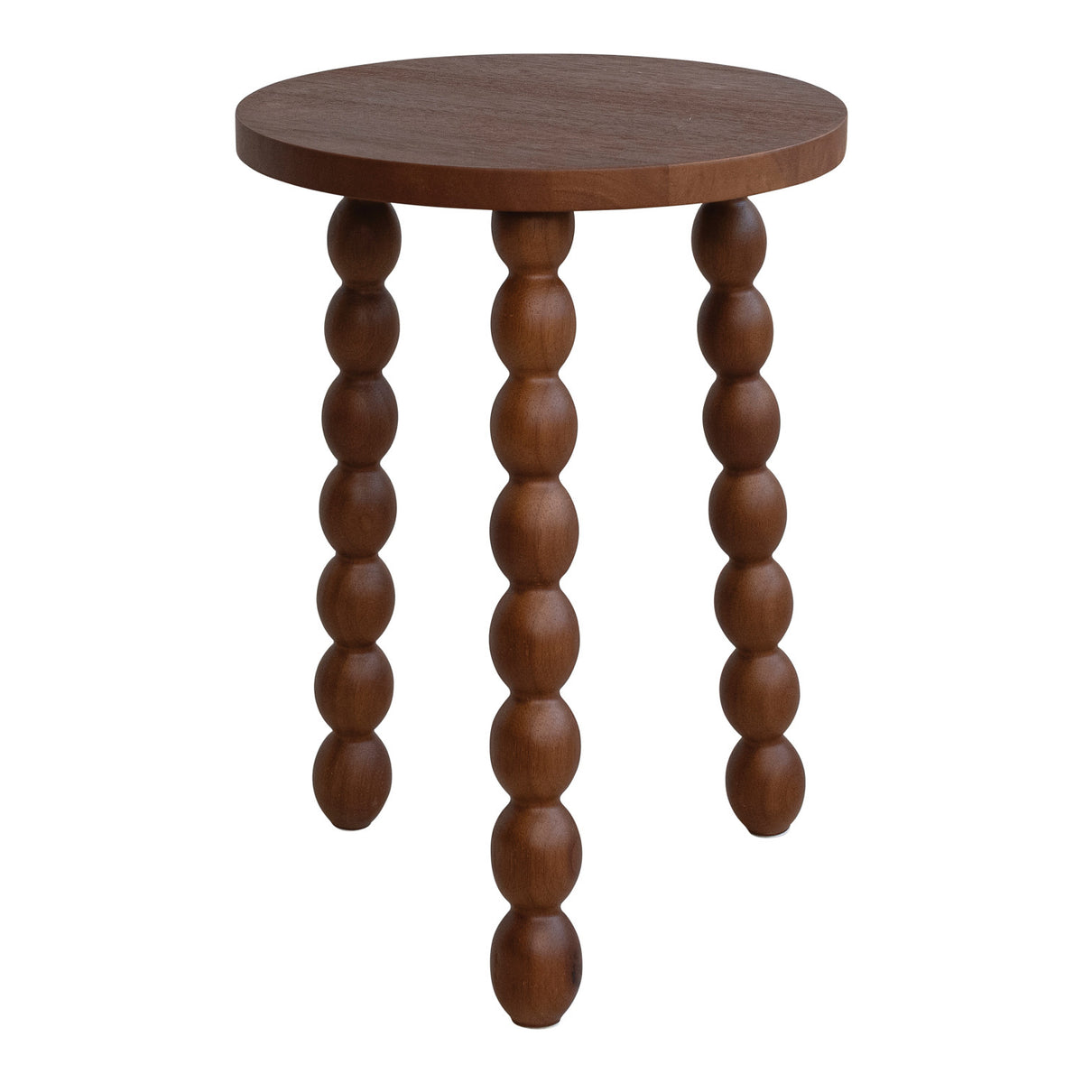 Mesa auxiliar de madera acabado nogal