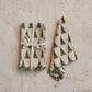 Set 4 servilletas de algodón con árbol navideño
